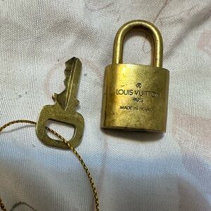 Louis Vuitton Gold Padlock with Key